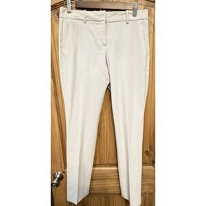 Theory Beige Slim Ankle Pants Size 6 Quiet Luxury Minimalist Workwear